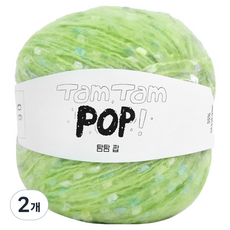 Ancalls Tamtampop 編織線, 2個, 06 絨毛萊姆綠