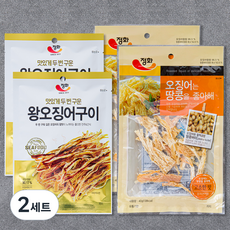정화식품 왕오징어구이 40g x 2p + 오징어는 땅콩을 좋아해 40g x 2p 세트, 2세트