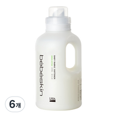 베베스킨 베이비 고농축 섬유유연제 그린코튼향, 1.07L, 6개
