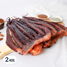 바다푸드 태평양을 날으는 대왕발 반건오징어 망족 + 소스 세트, 2세트, 300g