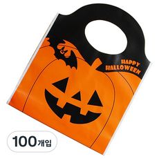 E-Home Baking 萬聖節南瓜提手塑料袋 15.5 x 19.5 cm, 100入, 混色