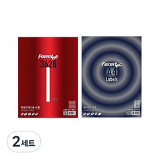 Formtec 文件索引標籤紙 30格 100張 LS-3628 + 雷射噴墨標籤紙 1格 20張 LQ-3130 套組, 2套