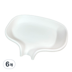 Hi Uncle 排水矽膠肥皂架, 白色, 6個