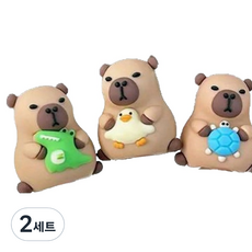 MS Corporation Cutiebara Capybara Sofun 迷你削鉛筆機 3件組, 2套, 混合顏色