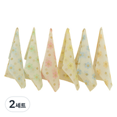 매일쓰는 데이지 샤워타월 세트, 민트, 그린, 핑크, 옐로우, 블루, 오렌지, 2세트