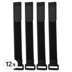 PEOPLE.P 加寬魔鬼氈固定束帶, 黑色, 12個
