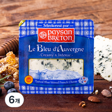 페이장 르 블루 도베르뉴 치즈, 125g, 1개입, 6개