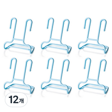 간편 다용도 신발정리 걸이대, 블루, 12개