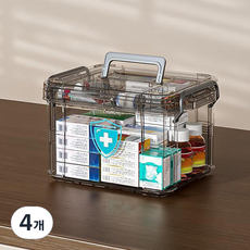 Goldpang 常備藥品急救 雙層急救箱 藥品收納盒, 4個