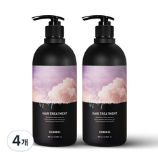 바나날 퍼퓸드 헤어 트리트먼트 화이트 플로랄 머스크, 500ml, 4개