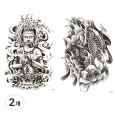 黃群通商特大型紋身貼紙 HB-097 HB-098, 混色, 2個