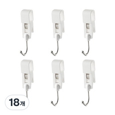S&Q 多用途夾式掛鉤, 18個, 單一顏色