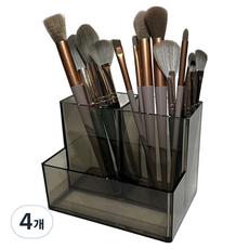 Lunetta 多功能桌上型收納盒 3層, 4個, 透明灰色