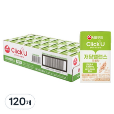 클릭유 서울우유 저당밸런스 곡물맛, 120개, 140ml