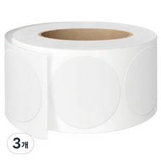 트레싱지 반투명 손글씨 메모지 롤 스티커 원형 R-95, 3개, 300개입