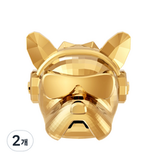 도그독 차량용 방향제 D-E1 불독 메탈릭골드 화이트코튼, 2개