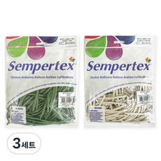 셈퍼텍스 요술풍선 160S 유칼립투스 50p + 파스텔더스크 크림 50p 세트, 혼합색상, 3세트