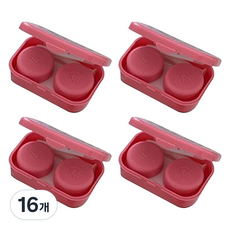 헬씨닷 배색 칼라 영문 렌즈통, 핑크, 16개