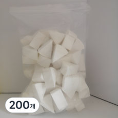 Wontique 大容量美妝化妝粉撲 圓三角, 單一顏色, 200個