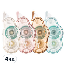델리 양면 테이프 4종 세트 TG107 6mm x 8m, 랜덤발송, 4세트