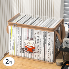 순잠 접이식 대형 손잡이형 카툰 디자인 수납박스, ENJOY THE RIDE, 2개