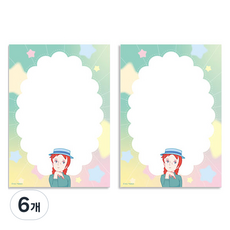 빨강머리앤 오로라 메모패드, 별, 1개입, 6개