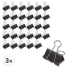 화신 더블클립 블랙, 대, 30개입, 3개