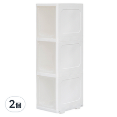 dayneeds 日需百備 北歐簡約三層隙縫櫃 縫隙適用 掀蓋式 多功能滑輪 三層 SBD-2503 2515g, 透明色, 2個