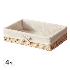 Block Mart 藤編淺籃, 淺棕色, 4個