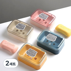 Pianist 瀝水開放式肥皂架 4件組, 2套, 混合