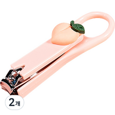 Dawitt 可愛卡通指甲剪, 2個, 水蜜桃