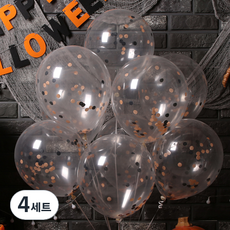 派對海摩登混合五彩紙屑氣球20p+手泵隨機送+捲邊絲帶+海綿圓點套裝, 萬聖節, 4組