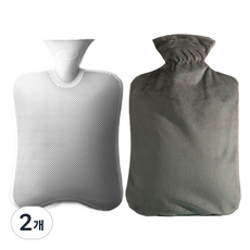 Urban Pick 溫水熱敷袋 灰色 超細纖維 1000ml, 2個