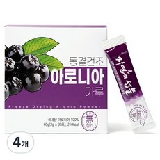 산마을 동결건조 아로니아 가루 30p, 4개, 60g