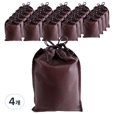 부직포 복주머니 더스트백 15 x 20 cm 25p, 브라운, 4개