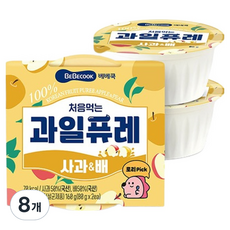 베베쿡 처음먹는 과일퓨레, 사과/배, 80g, 8개