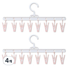 MoltuYou 夾式多功能掛勾, 4個, 粉紅色