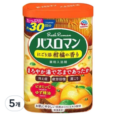 바스로망 리퀴르 입욕제 시트러스, 600g, 5개