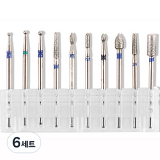 美甲磨頭10件組 KN-A4061, 混色, 6套