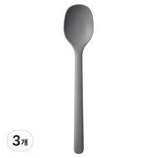 Easy sili 方形矽膠兒童甜點匙, 3個, 深灰色