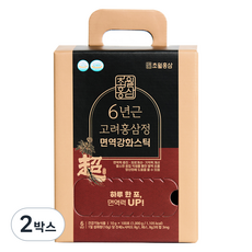 Chowolhongsam 6年根高麗紅蔘濃縮飲隨身包 30條入, 2盒, 1kg