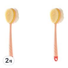 Allode 長柄潔淨沐浴刷, TYPE02 粉紅色, 2個, 2入