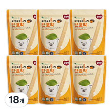 또또맘 유기농 오곡 롱스틱, 단호박, 30g, 18개