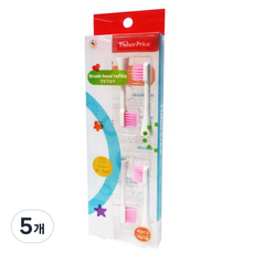 fisher-price 費雪 兒童電動牙刷刷頭4入, 粉紅色, 5個