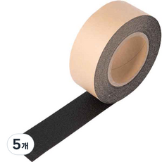 철물대장 국내산 논슬립 테이프, 5개, 블랙 (5m)