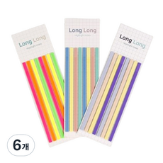 Superssam 長條螢光重點索引貼 3入組, 紫色 + 螢光 + 粉彩, 160入, 6個