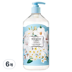 부케가르니 딥 퍼퓸 볼륨 샴푸 베이비파우더, 6개, 1L