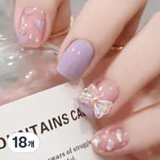 Ando 甜美可愛美甲片套組, 16, 18個