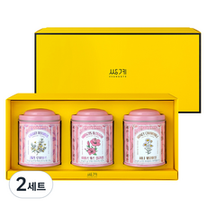 쌍계명차 티 마스터 캔 허브차 3종 선물세트, 체리 루이보스 14.4g + 허니 캐모마일 8.4g + 히비스커스 블라썸 24g, 2세트