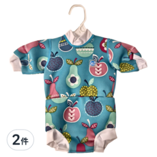 Splash About Happy Nappy Wetsuit 連身版尿布褲 游泳用 奇幻水果, M, 2件